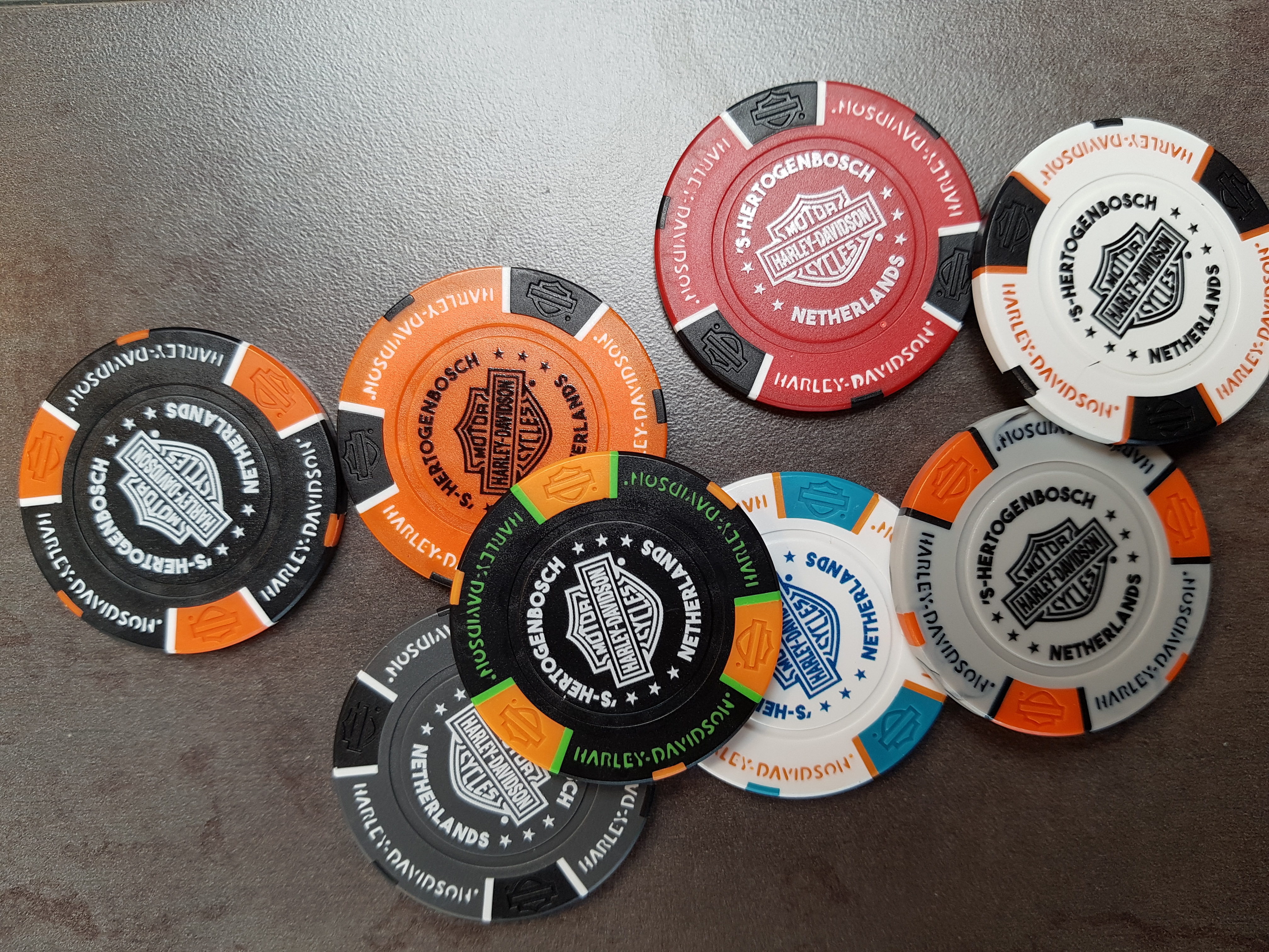 Harley-Davidson Pokerchips en munten