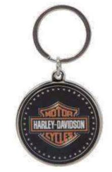 Harley-Davidson® Key Chain Coin Style round B&S 