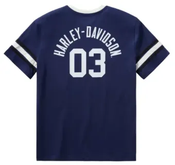 Harley-Davidson® T-Shirt Essential Sleeve Stripe '03 Dark Blue Heather