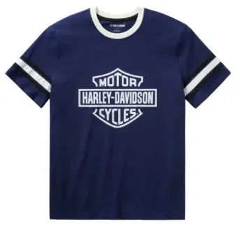 Harley-Davidson® T-Shirt Essential Sleeve Stripe '03 Dark Blue Heather