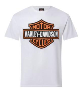 Harley-Davidson® B&S Orange on White 2025