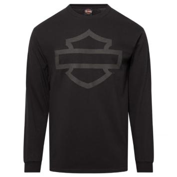 Harley-Davidson® Open B&S On Black Long-Sleeve T-Shirt