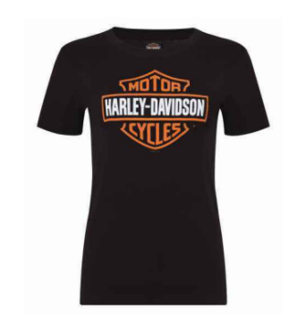 DAMES Harley-Davidson®  B&S Orange On Black Fountain