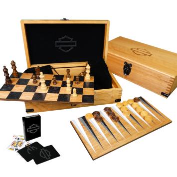 Harley-Davidson® Games - Board-Game Set - H-D Deluxe 4 IN 1
