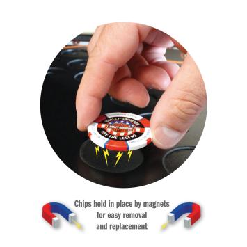 Harley-Davidson® Poker Chips - Collector's Frame for 39-Chips - H-D Gas Tank