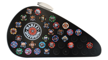 Harley-Davidson® Poker Chips - Collector's Frame for 39-Chips - H-D Gas Tank
