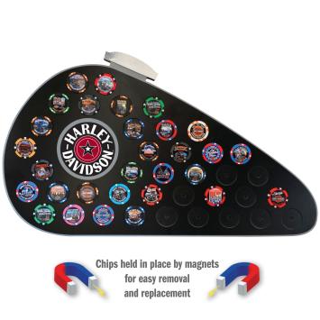 Harley-Davidson® Poker Chips - Collector's Frame for 39-Chips - H-D Gas Tank