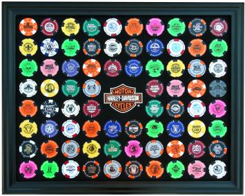 Harley-Davidson® Poker Chips - Collector's Frame for 76-Chips