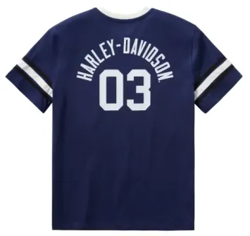 Harley-Davidson® T-Shirt Essential Sleeve Stripe '03 Dark Blue Heather