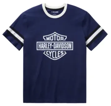 Harley-Davidson® T-Shirt Essential Sleeve Stripe '03 Dark Blue Heather