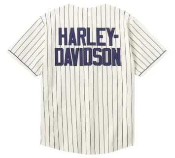 Harley-Davidson® Baseball Jersey Essential Pinstripe off-white