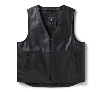 Harley-Davidson® Men's Willie G Skull Reflective Leather Vest