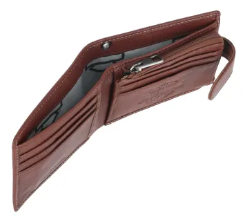 Harley-Davidson® Snap Billfold with Coin Pocket Brown