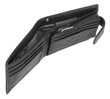 Harley-Davidson® Snap Billfold with Coin Pocket Black
